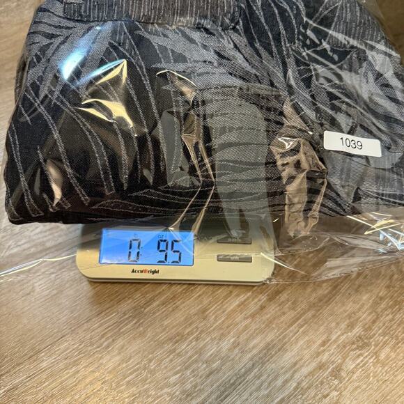 Tasso Elba Island Men's Hawaiian Shirt XL Gray Palm Tree Print Silk Linen Blend - Picture 13 of 14